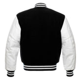 The American black and white varsity jacket